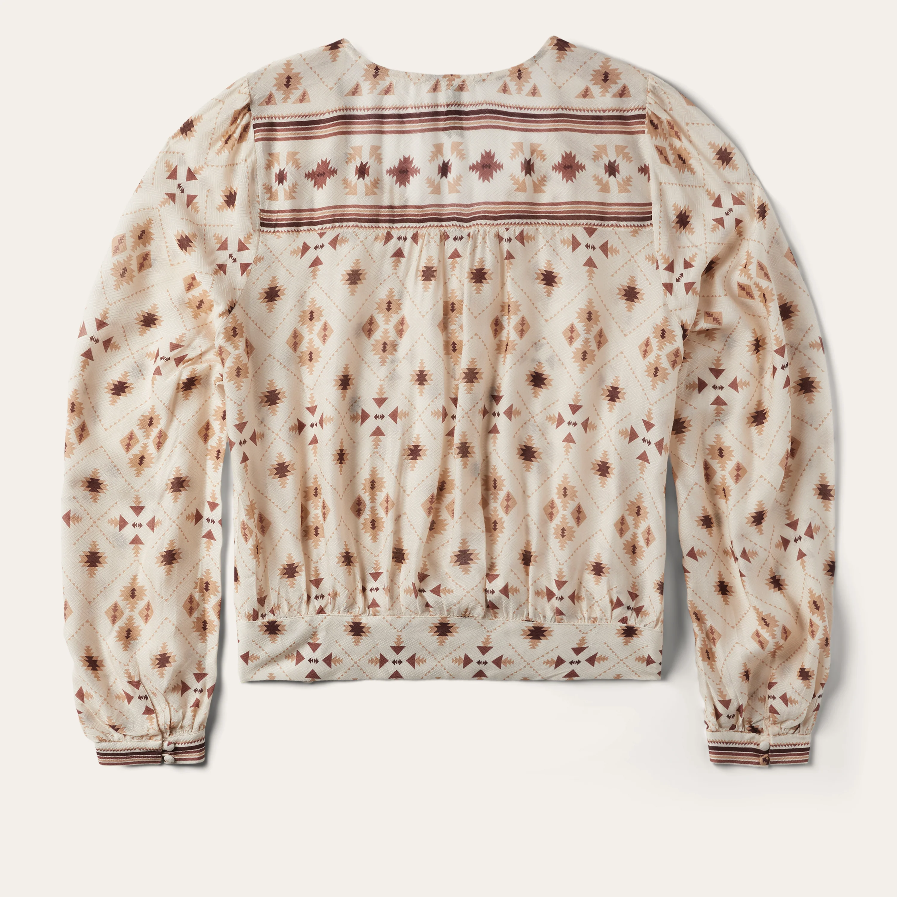 Gaucho Print Herringbone Blouse