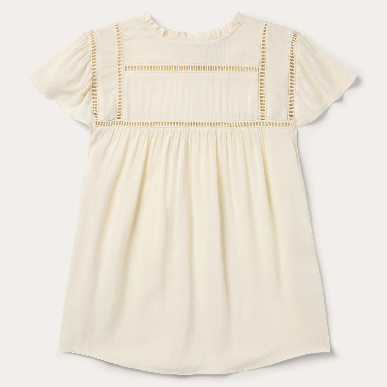 Cream Herringbone Blouse