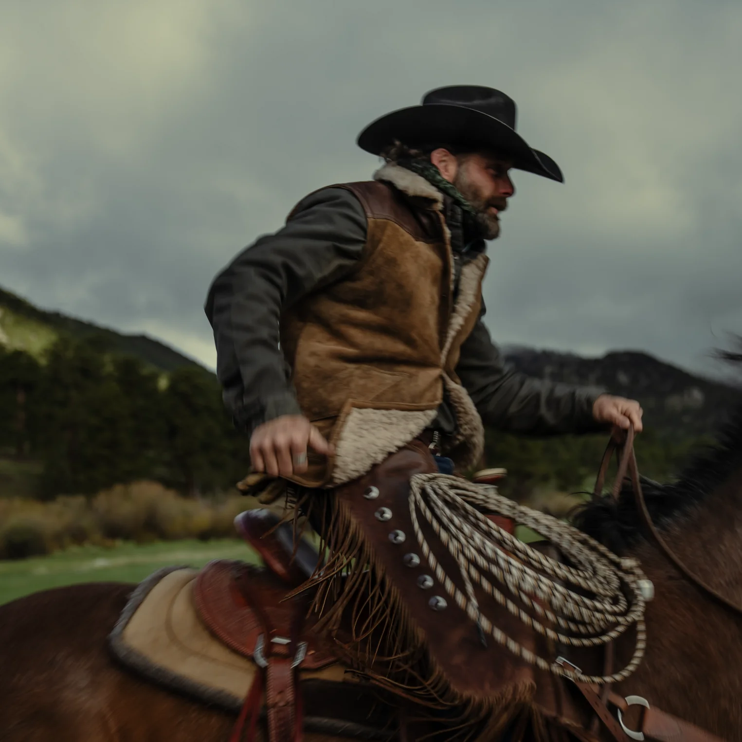 Distressed Suede Vest