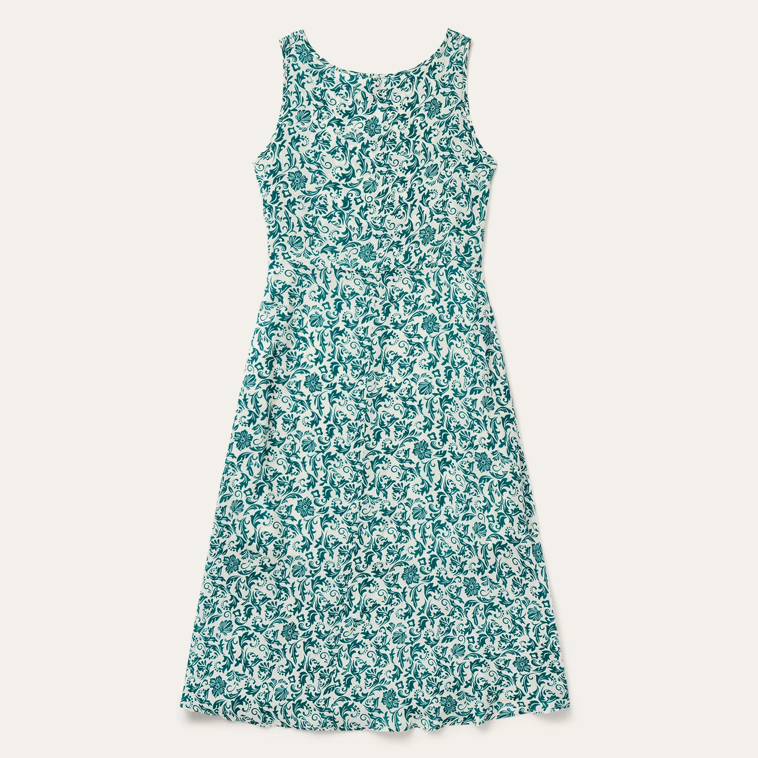 Jade Floral Print Sleeveless Dress