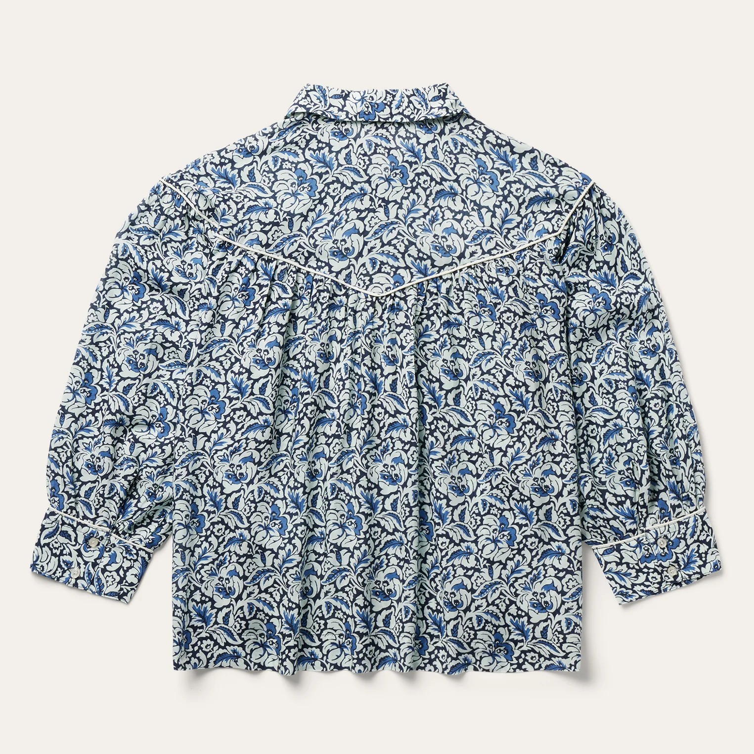 Indigo Tapestry Print Blouse