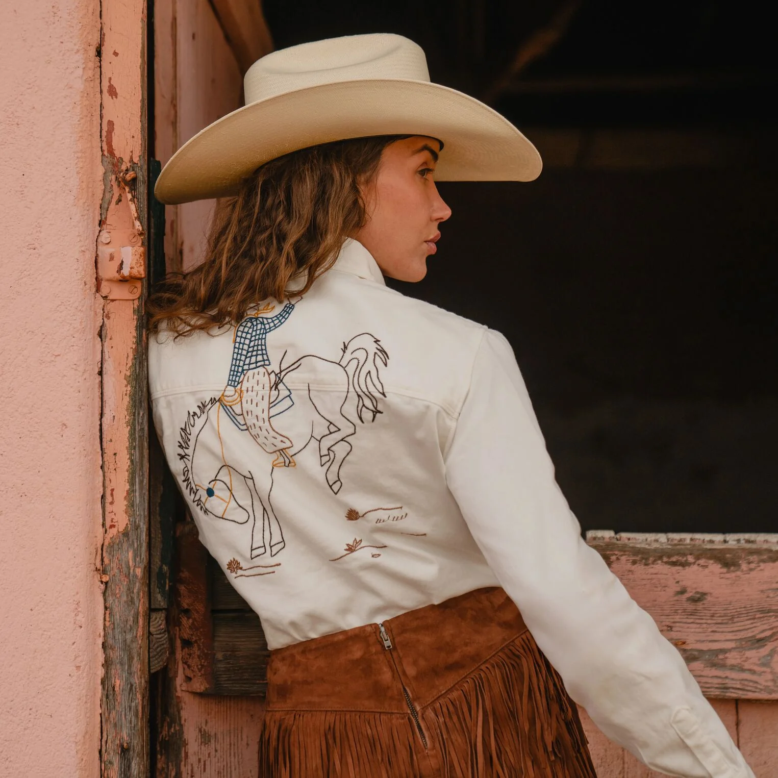 Western Embroidered Denim Shirt