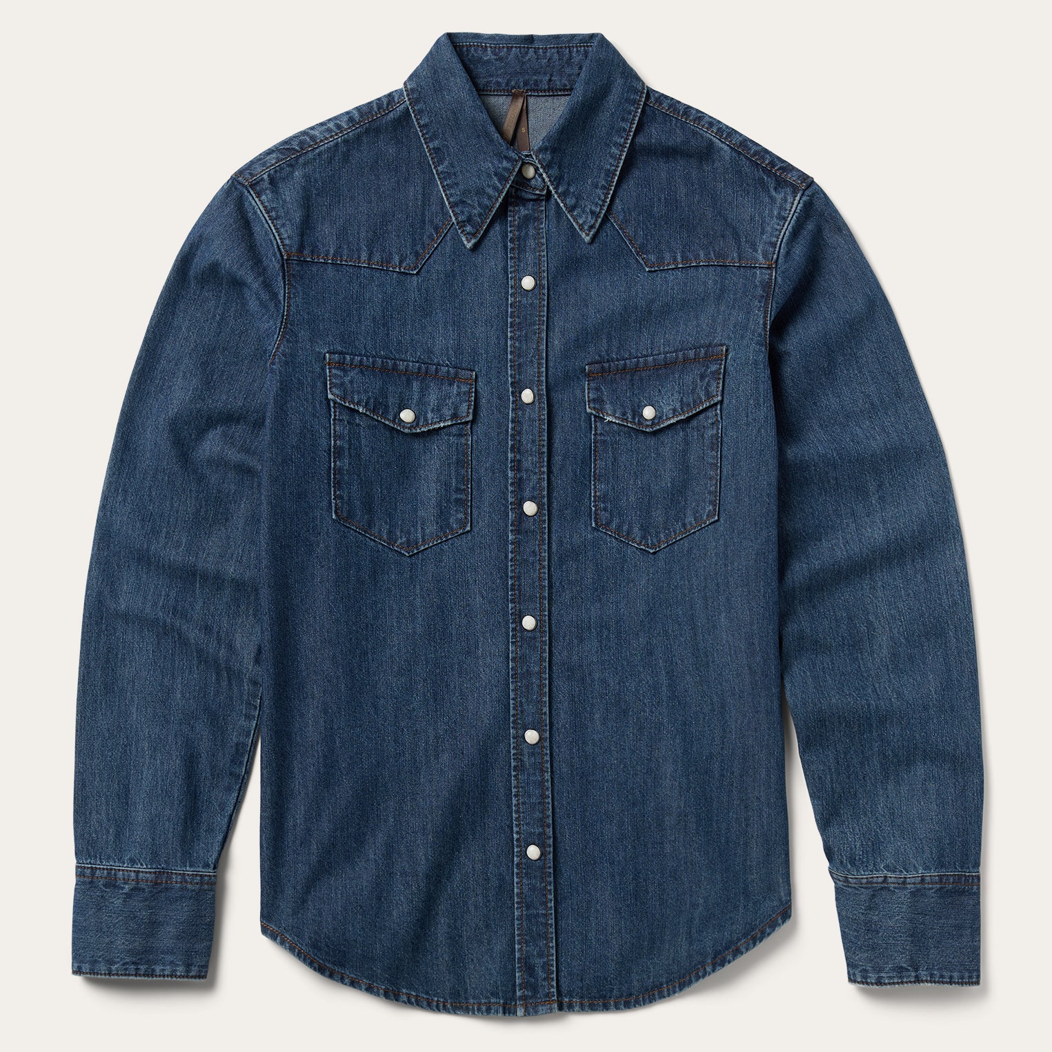 Dark Denim Snap Western Shirt