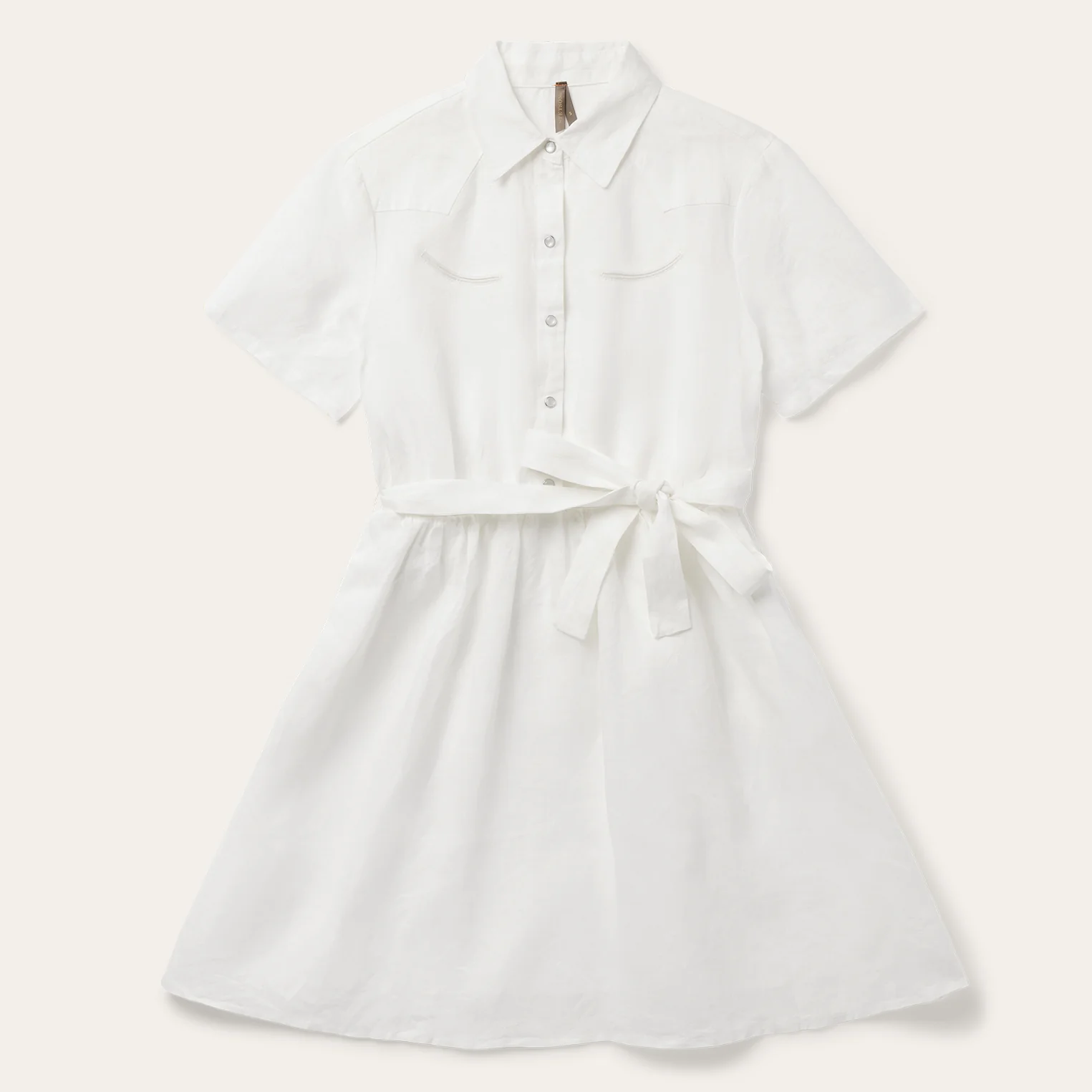 White Linen Shirt Dress