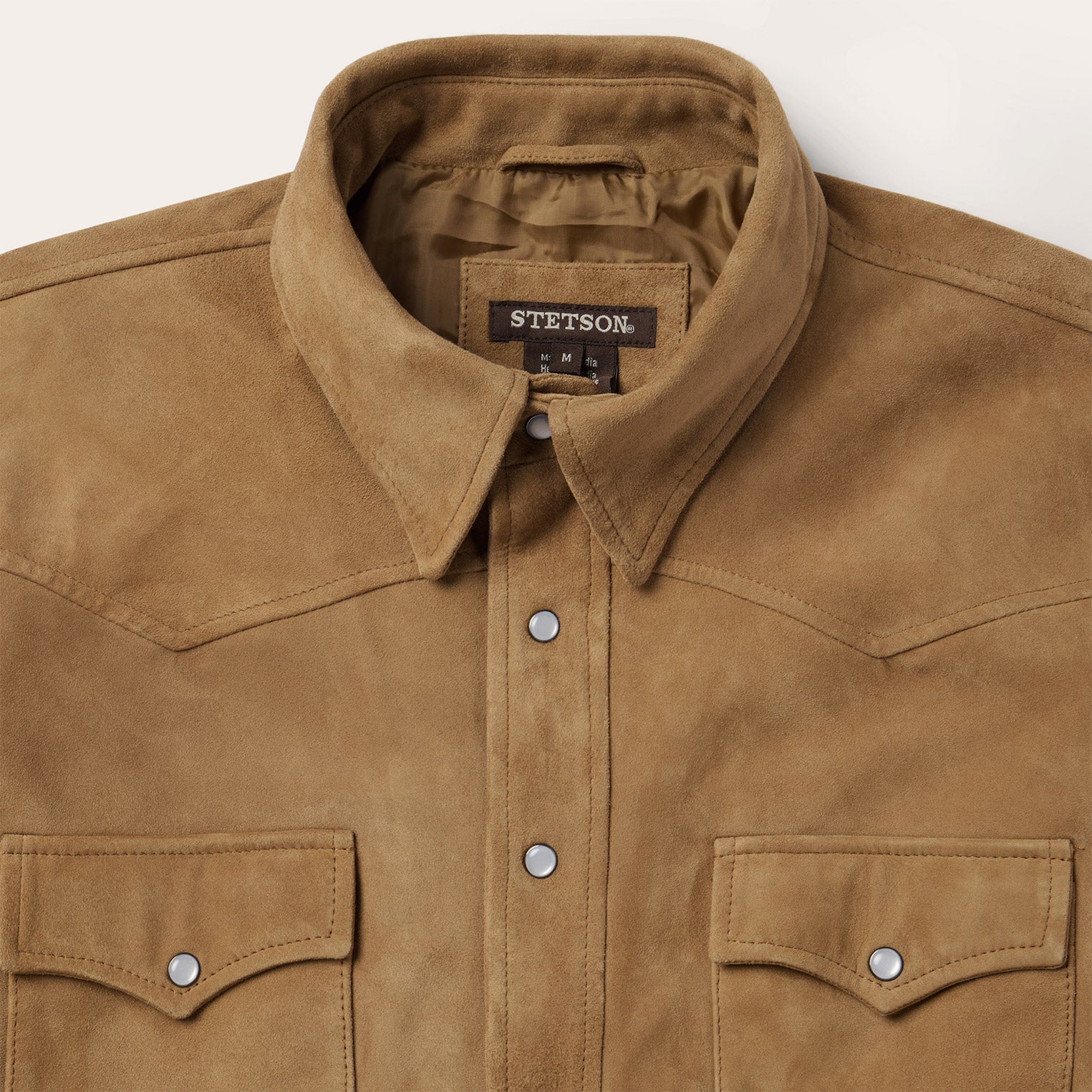 Suede Leather Shirt Jacket