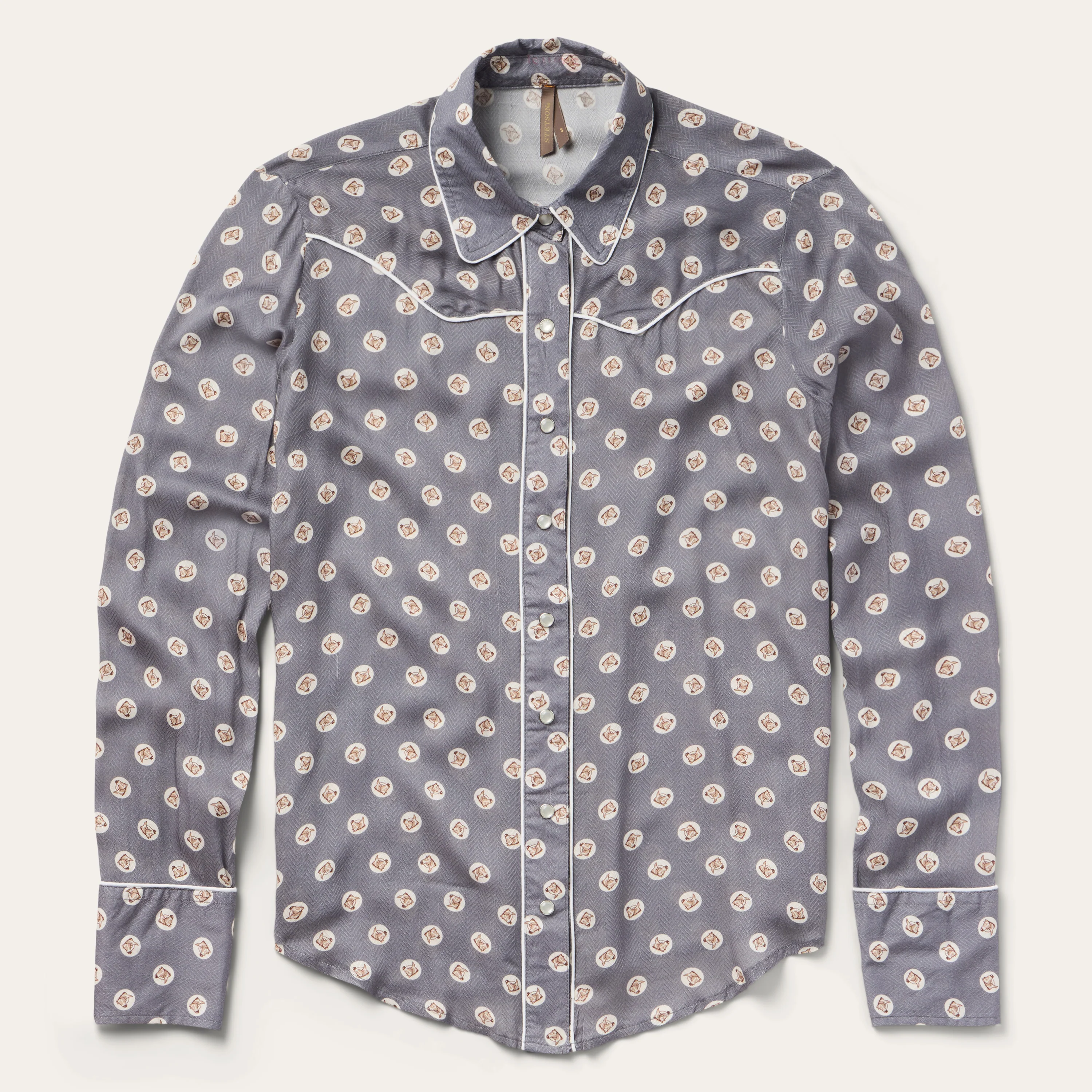 Horse Pennies Print Western Shirt