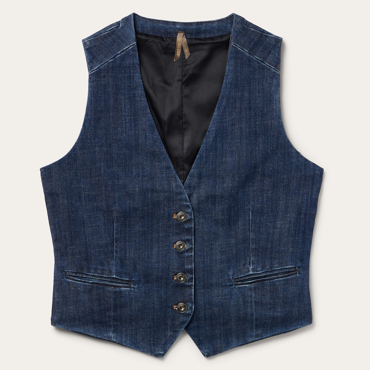 Dark Wash Stretch Denim Vest