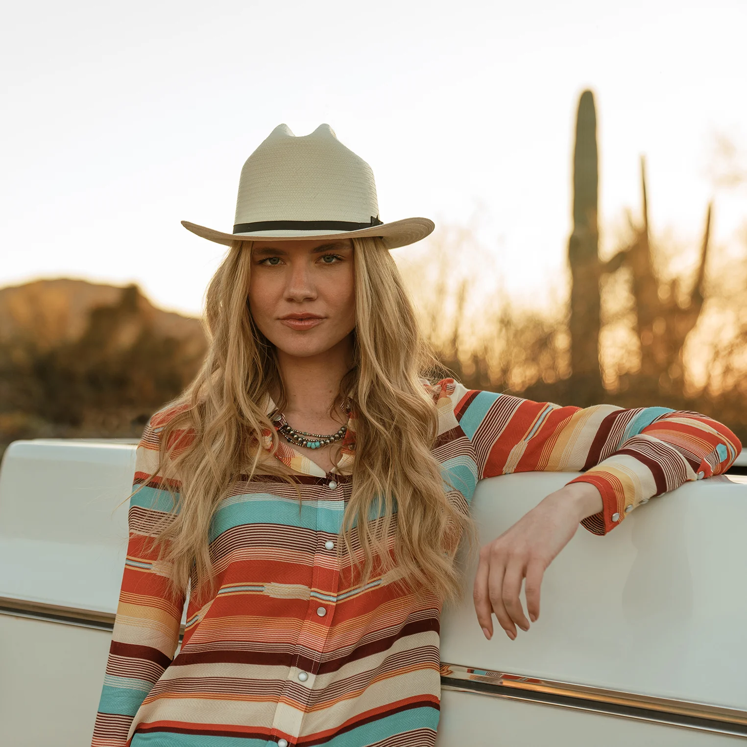 Sunset Serape Print Western Shirt