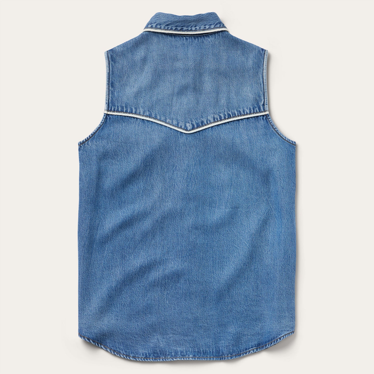 Sleeveless Denim Western Shirt