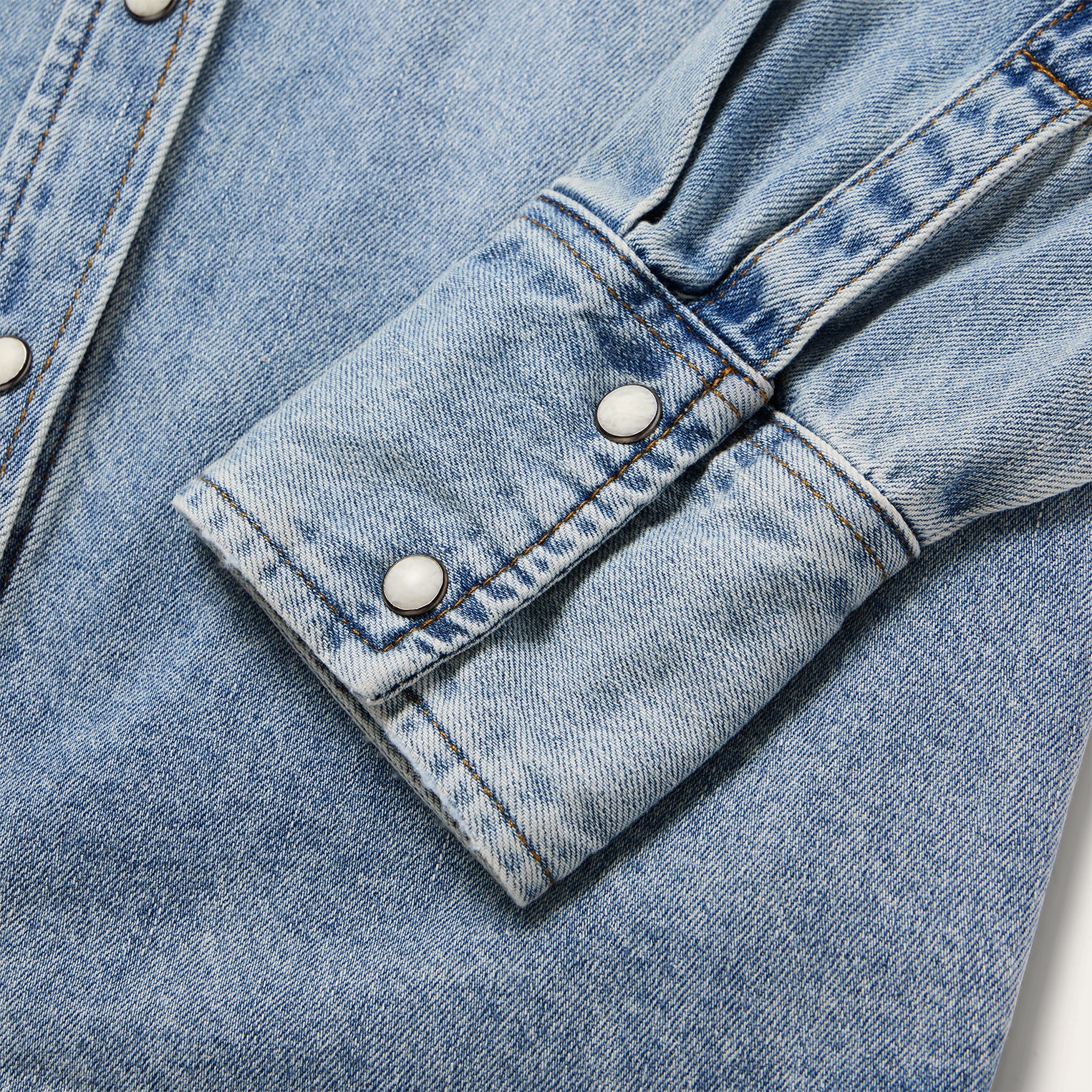 Embroidered Loose Fit Denim Shirt