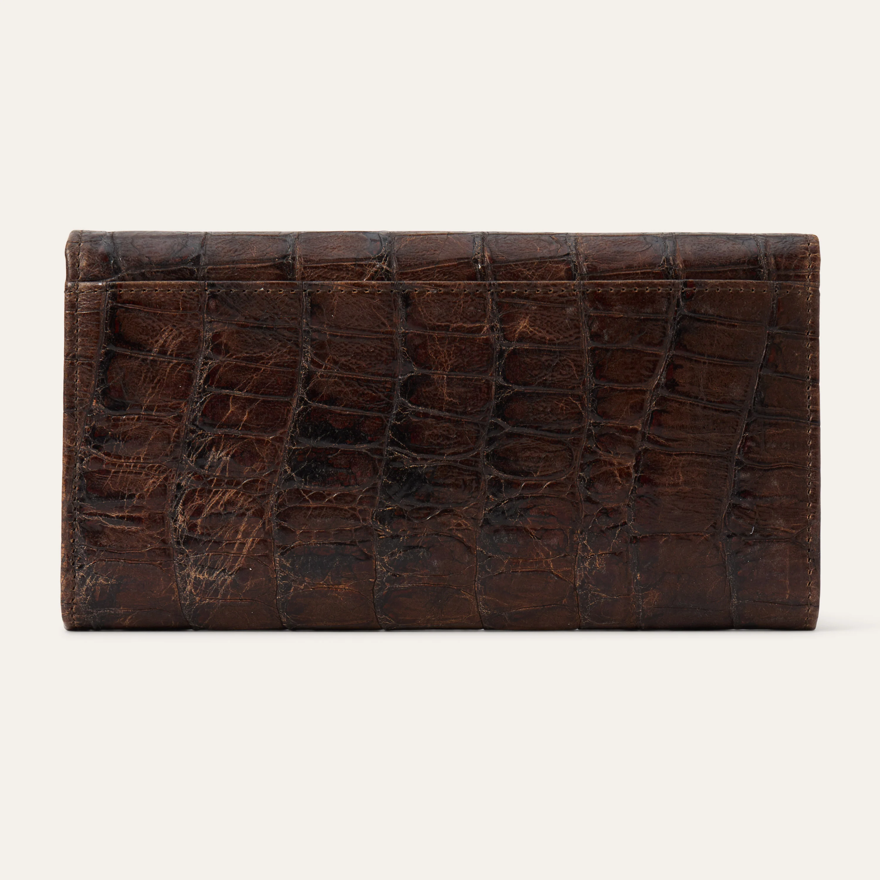 Croco Embossed Front Flap Wallet