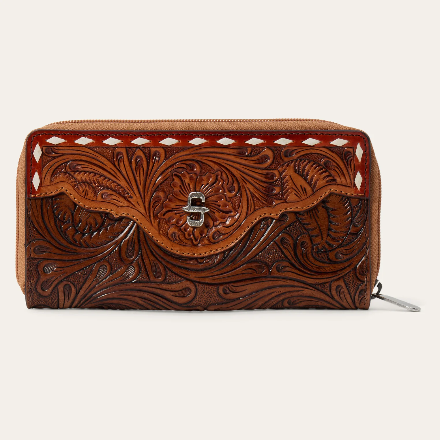Tooled Zip Wallet
