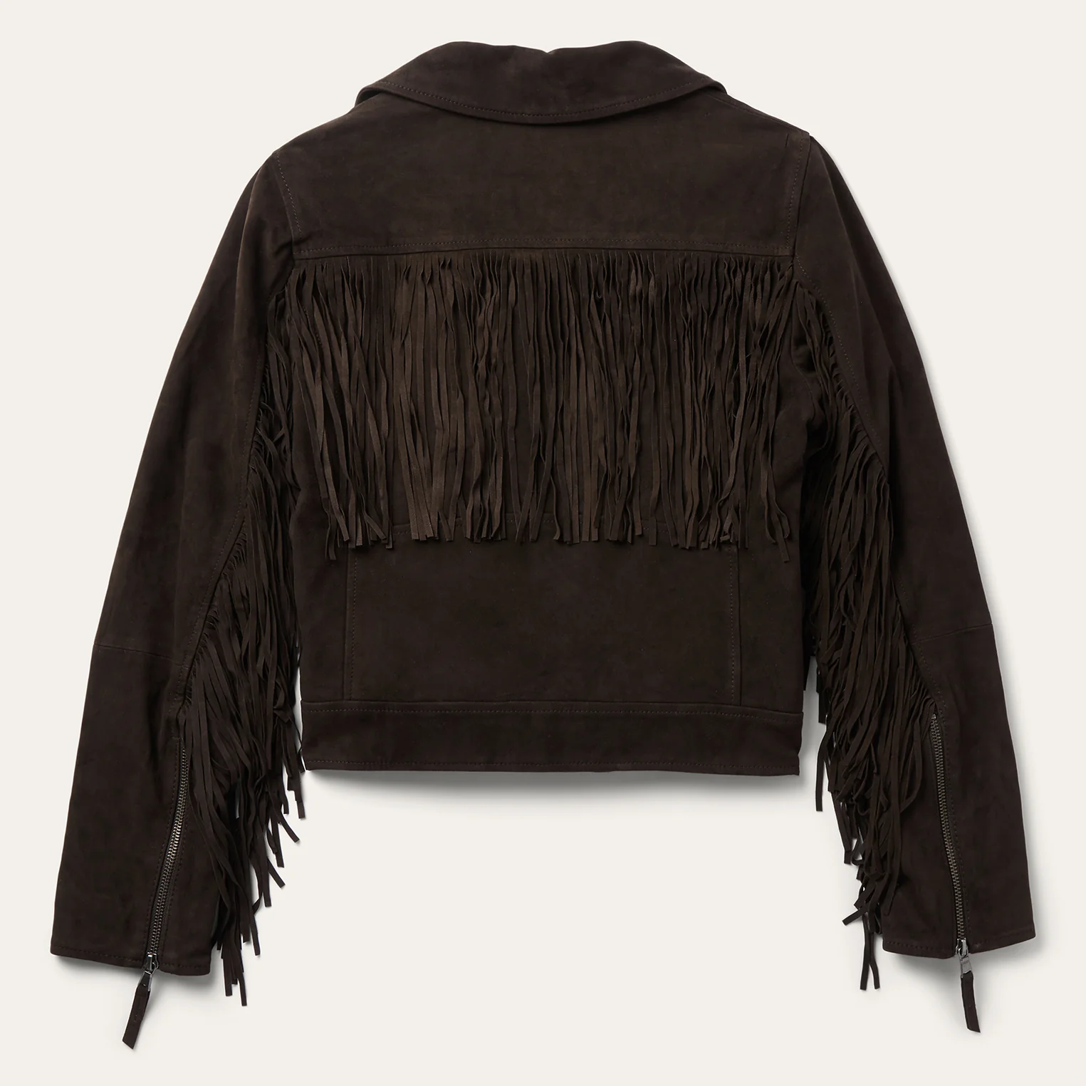 Suede Fringe Motorcycle Jacket
