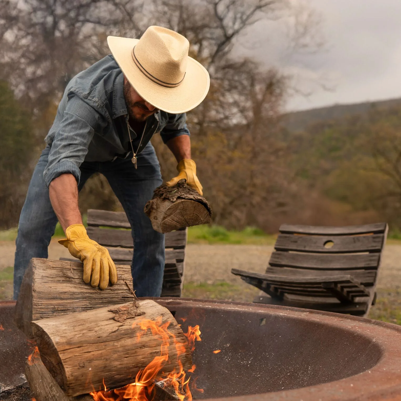 Sawmill Palm Leaf Western Hat