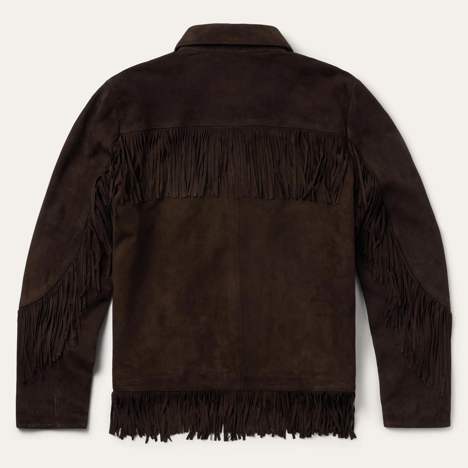 Two Pocket Fringe Suede Jacket