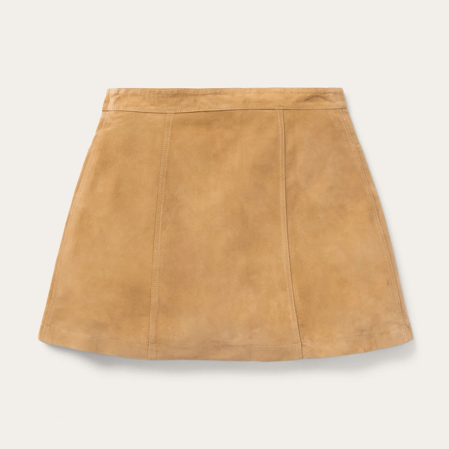 Lamb Suede Gored Skirt