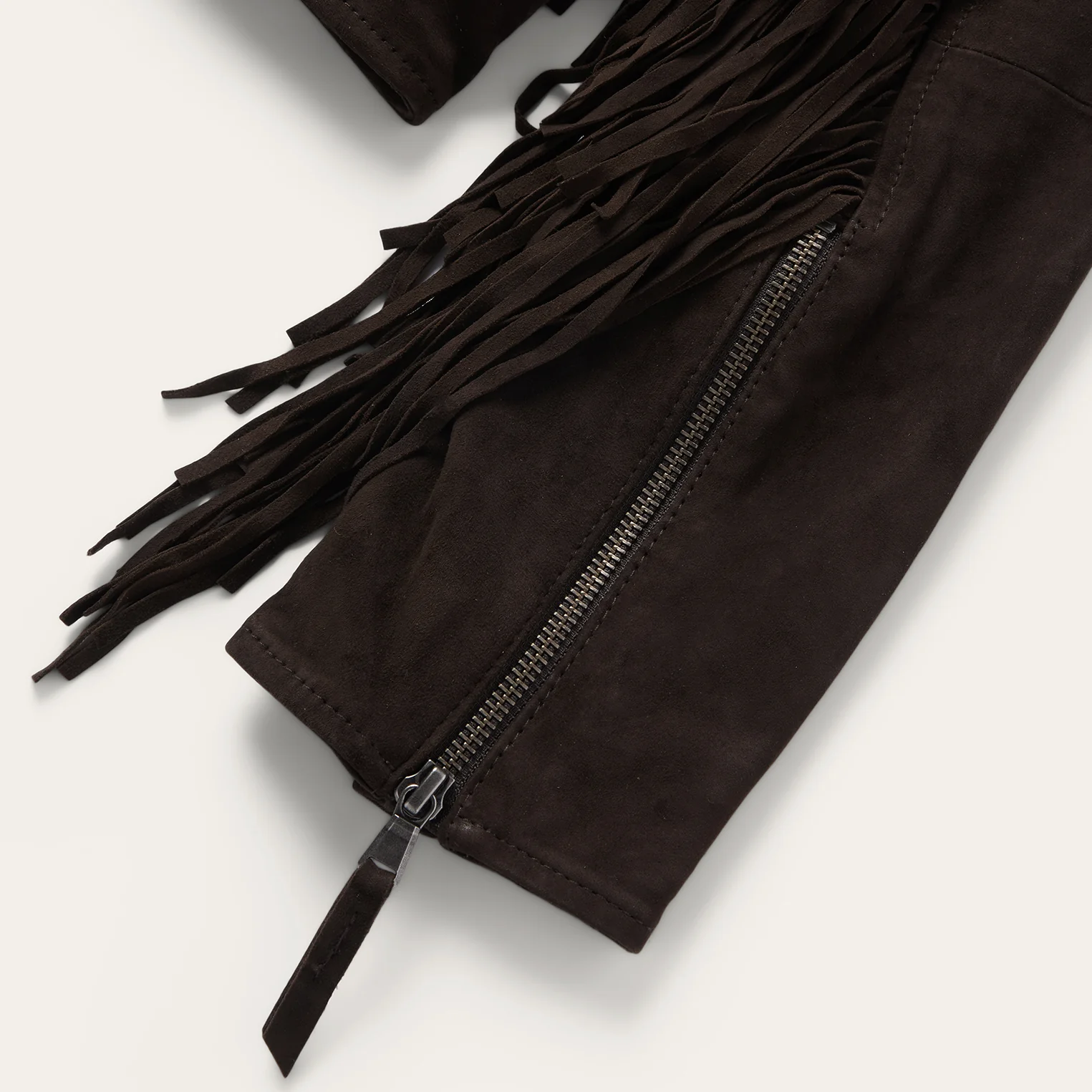 Suede Fringe Motorcycle Jacket