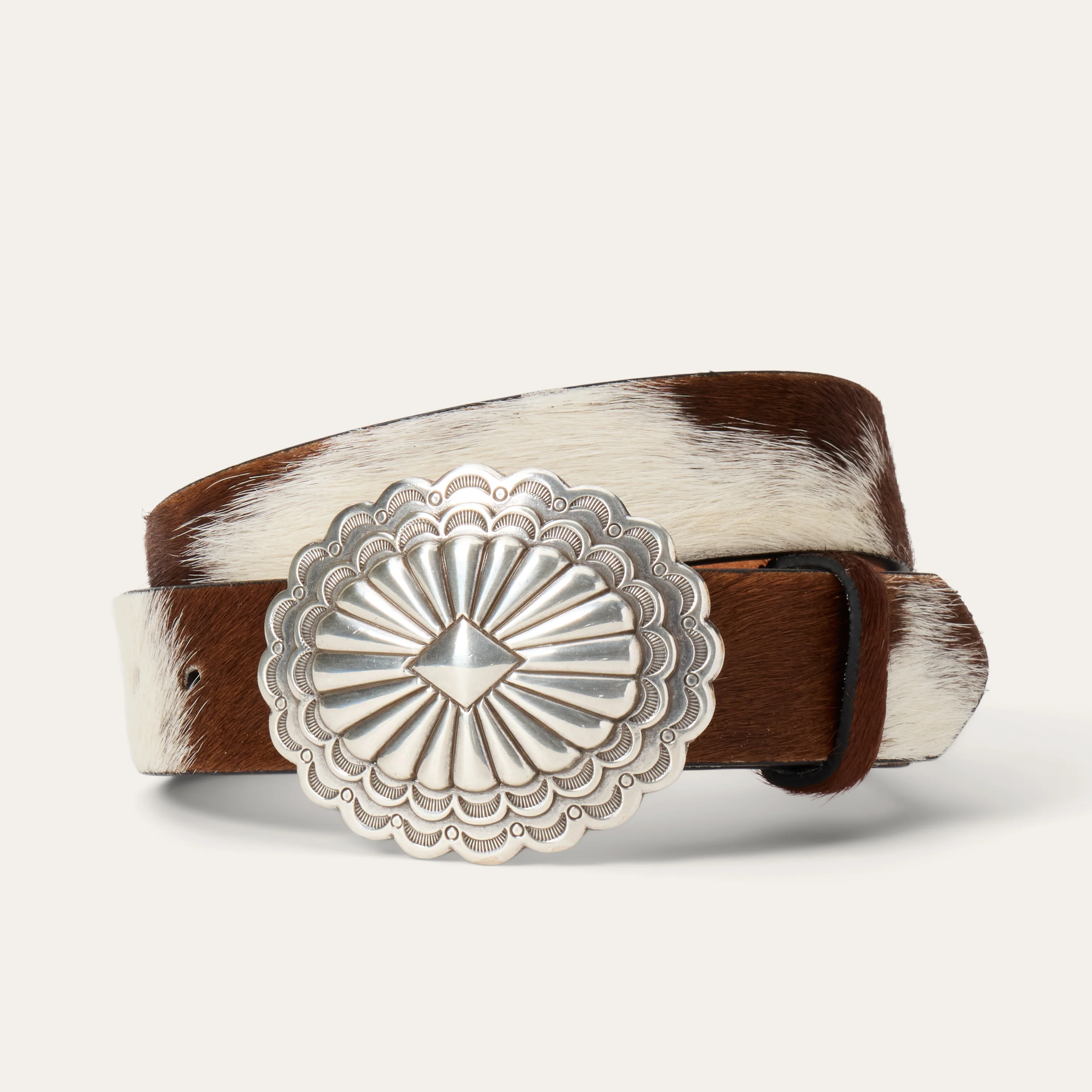 Hair-On-Hide Southwestern Buckle Belt