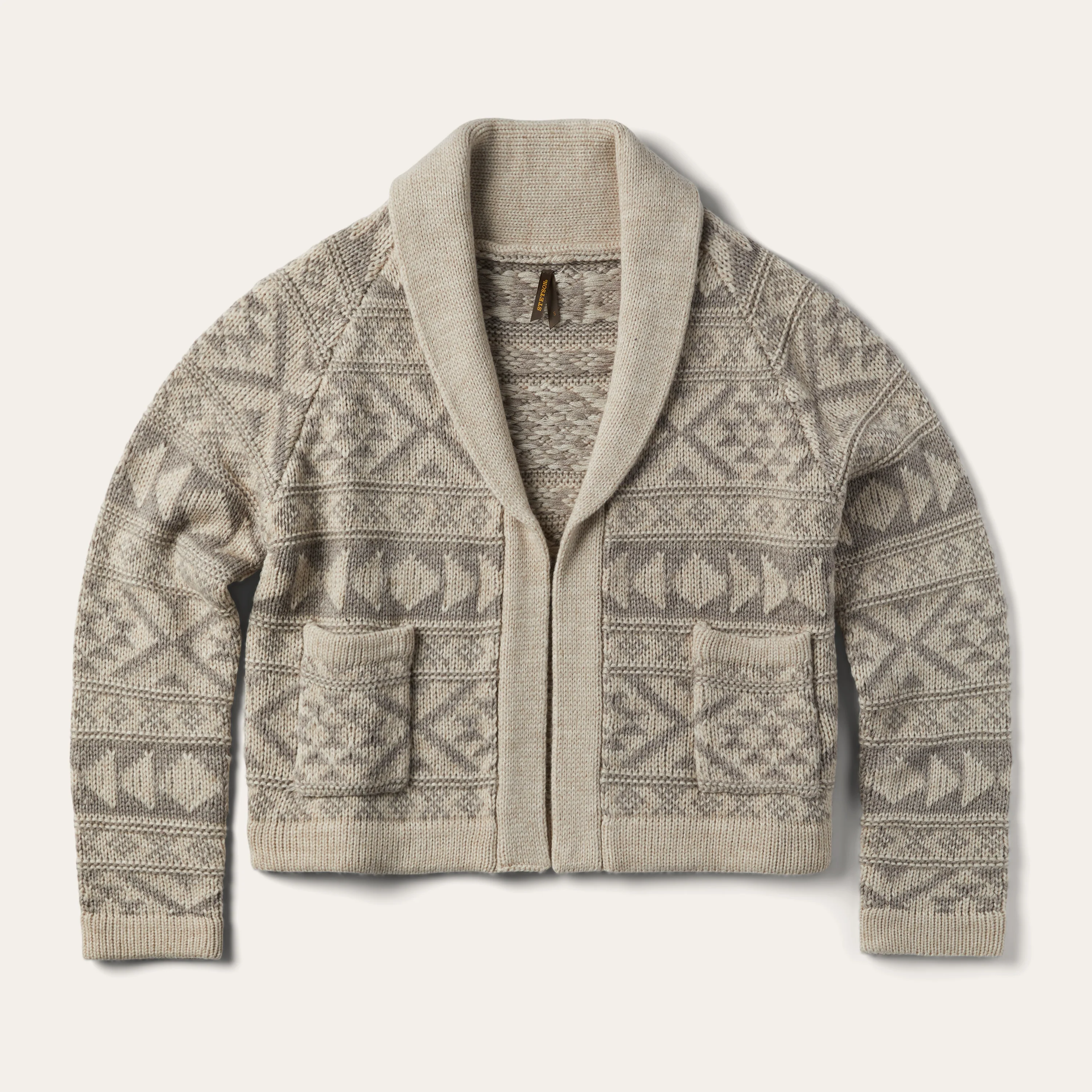 Cropped Shawl Collar Cardigan