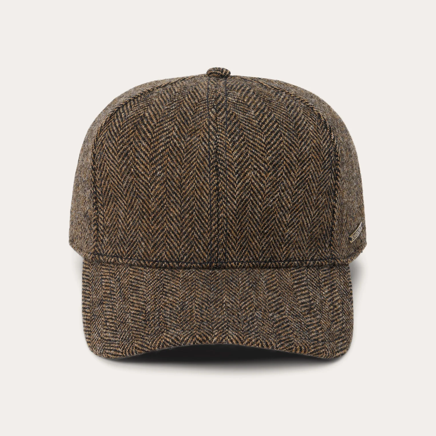 Wool Herringbone Baseball Cap