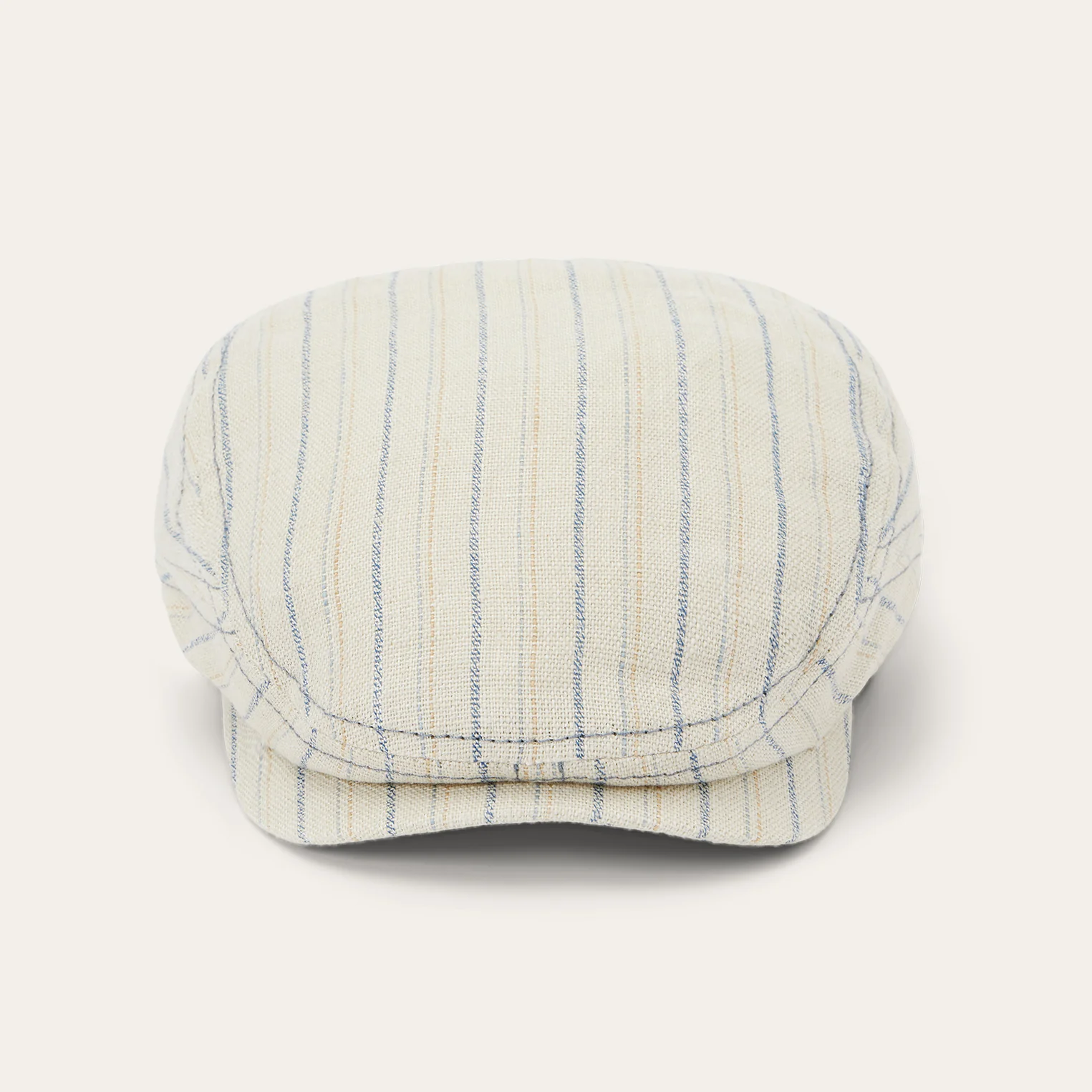 Striped Linen Driver Cap