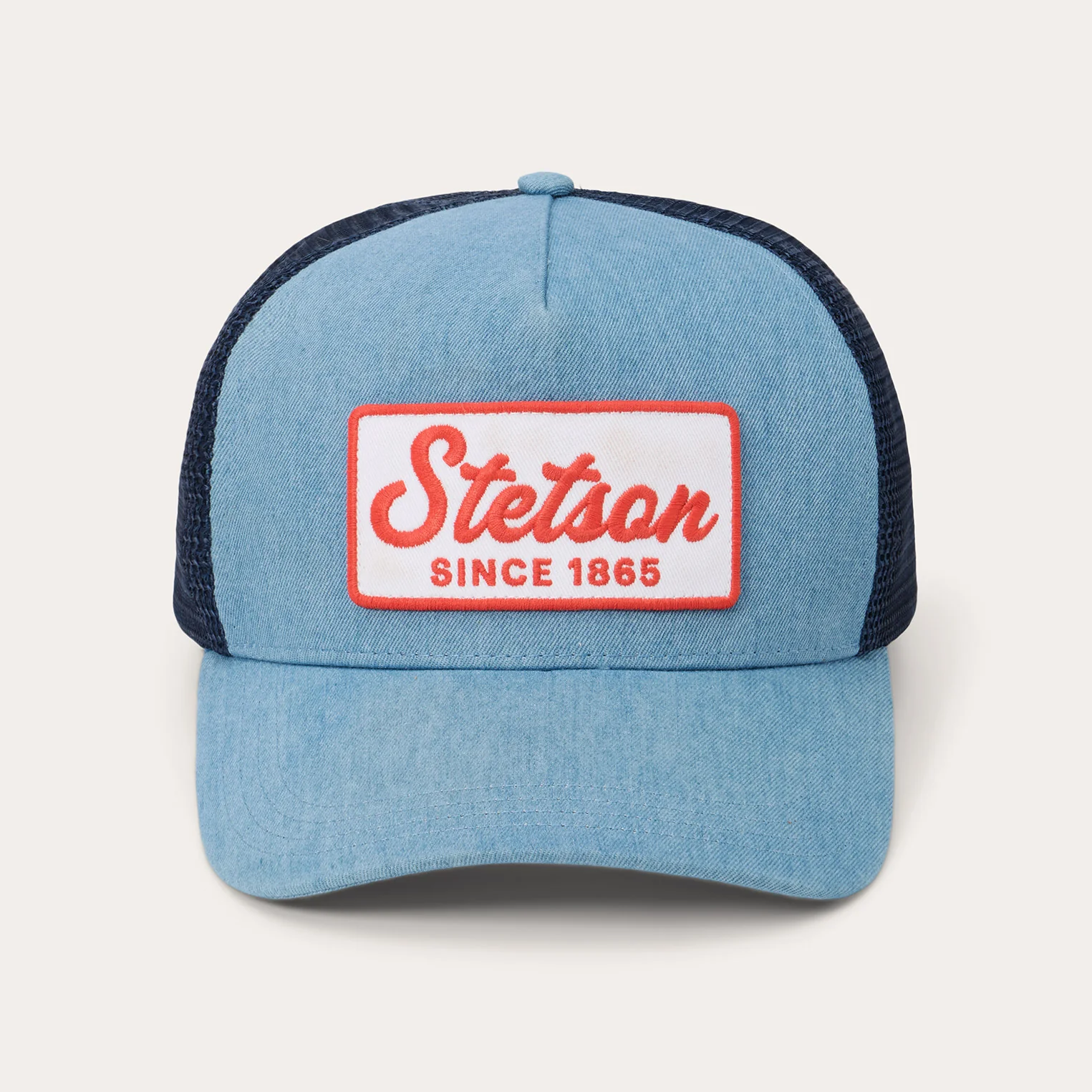 Washed Denim 1865 Patch Trucker Cap