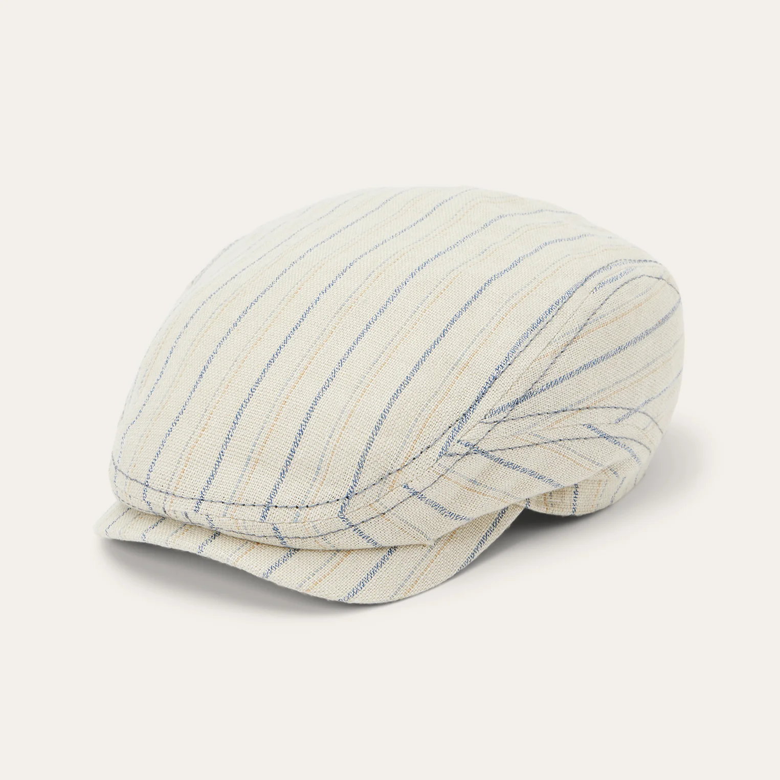 Striped Linen Driver Cap