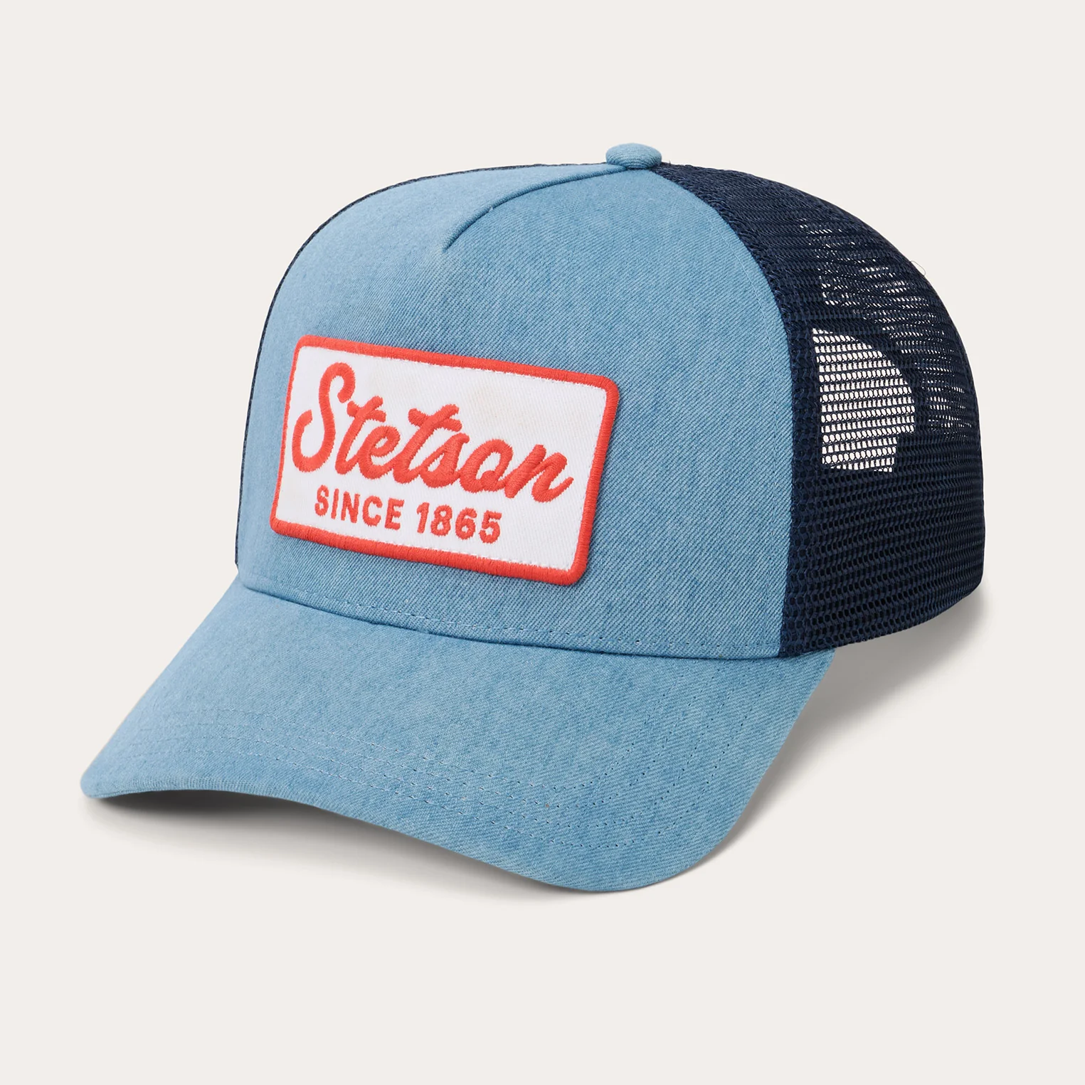 Washed Denim 1865 Patch Trucker Cap
