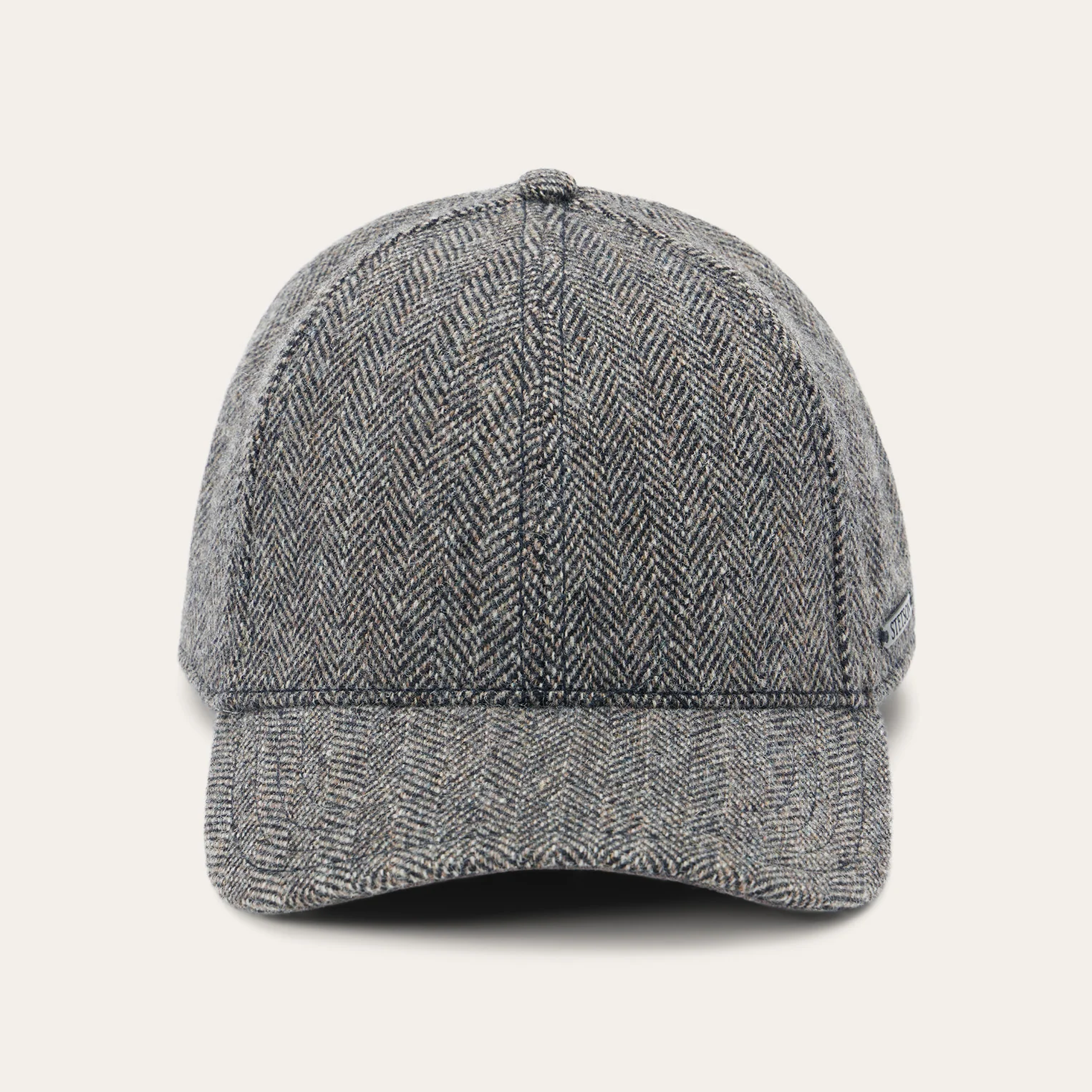 Wool Herringbone Baseball Cap