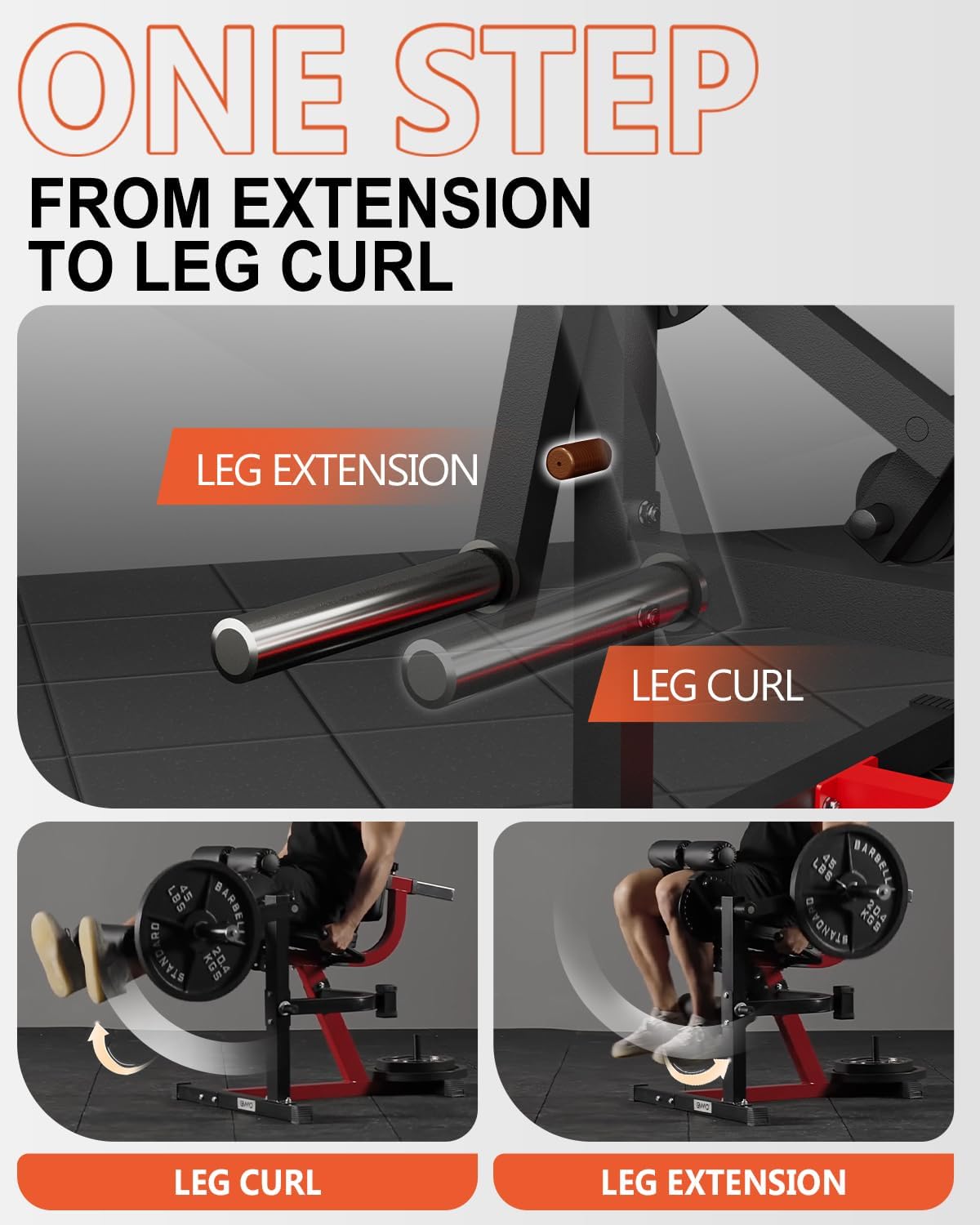 GMWD Leg Extension and Curl Machine