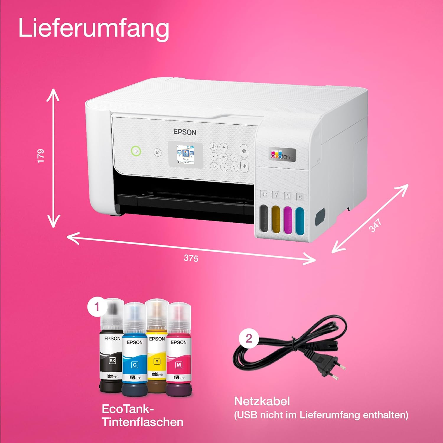 Epson EcoTank ET-2870: An A4 All-in-One Wi-Fi printer that comes with enough ink for up to 3 years.