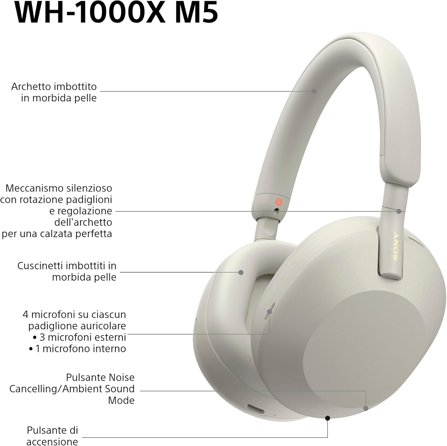 Sony WH-1000XM5 Premium Wireless Noise-Canceling Headphones | 30-Hour Battery | Multi-Point Connectivity | Fast Charging | Voice Assistant Compatible