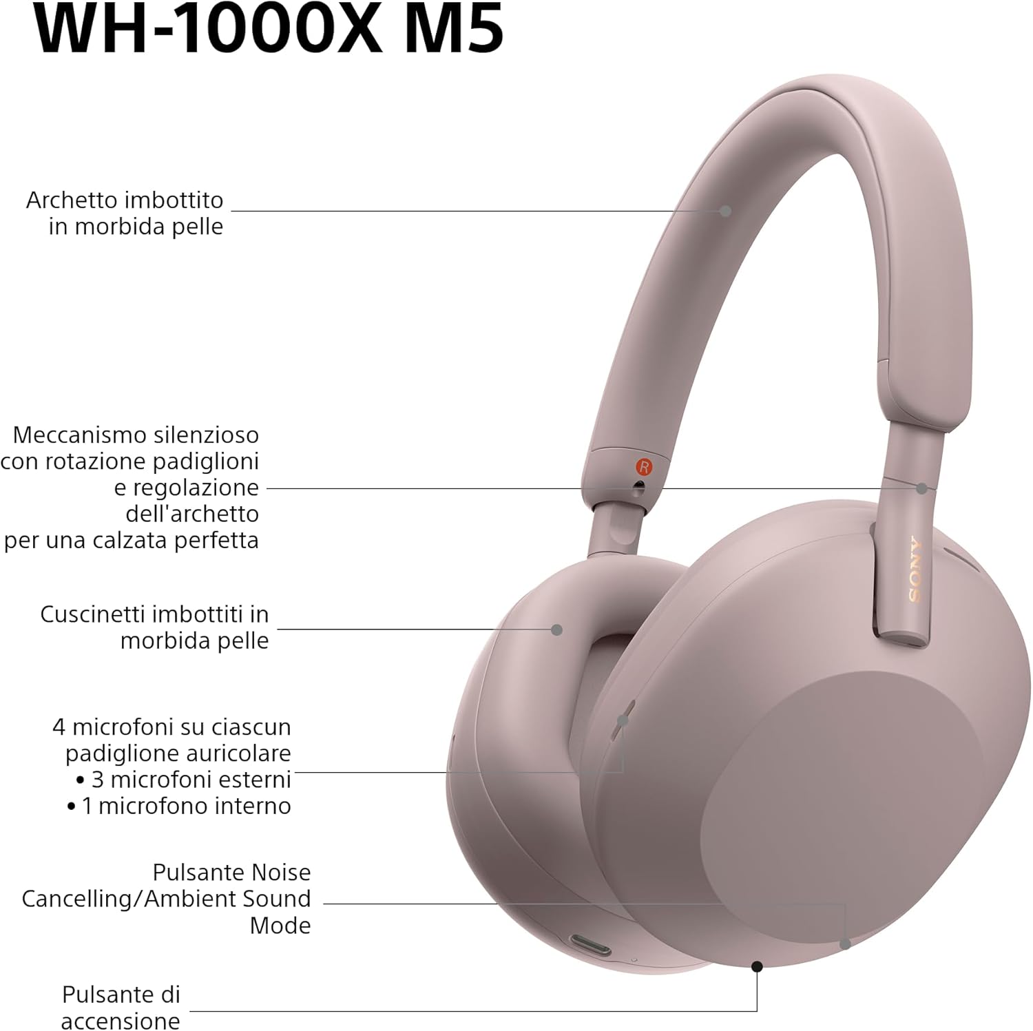 Sony WH-1000XM5 Premium Wireless Noise-Canceling Headphones | 30-Hour Battery | Multi-Point Connectivity | Fast Charging | Voice Assistant Compatible