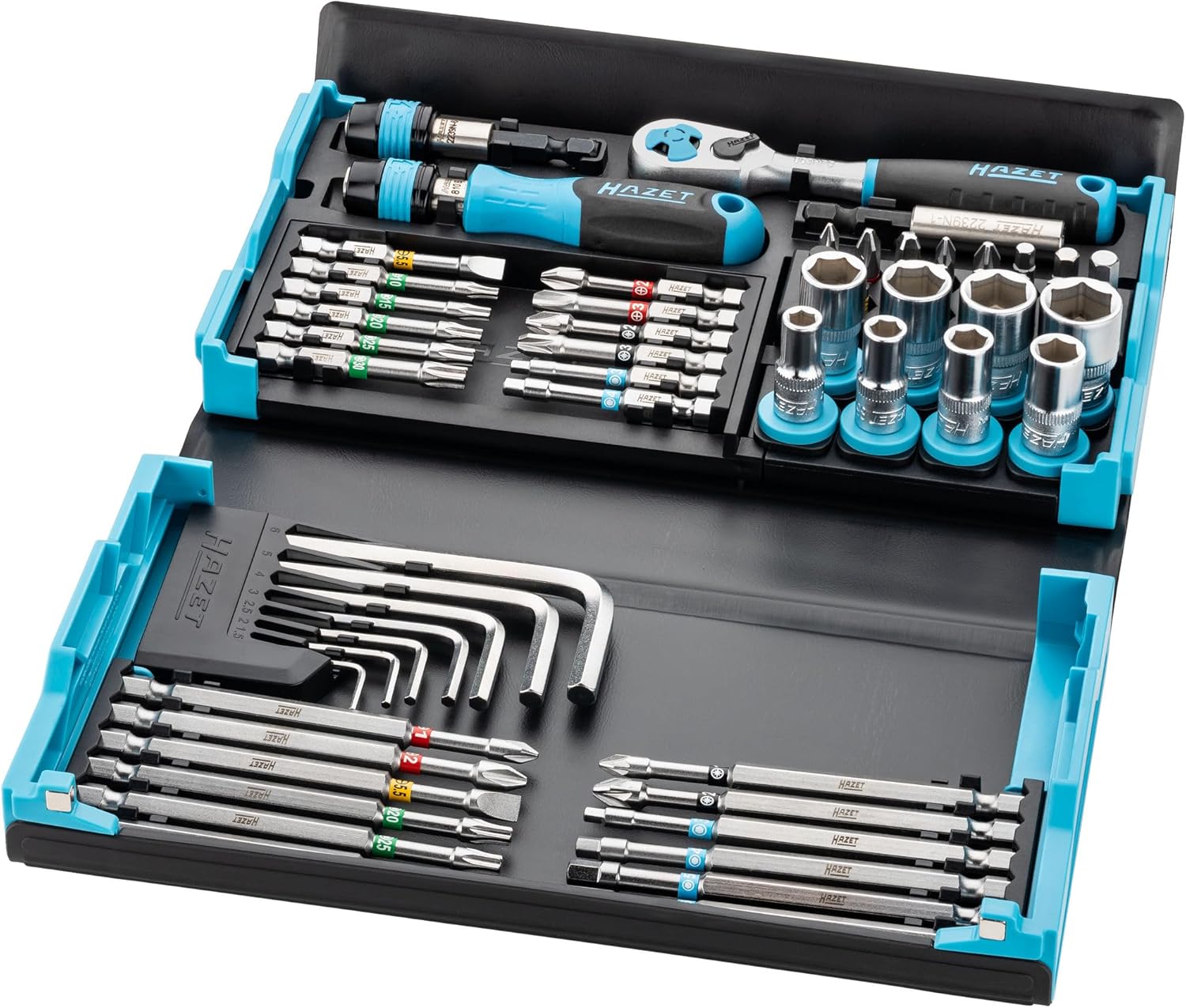 HAZET 2200SC-32 SmartCase Bit Set | 59-Piece Compact & Portable Foldable Set