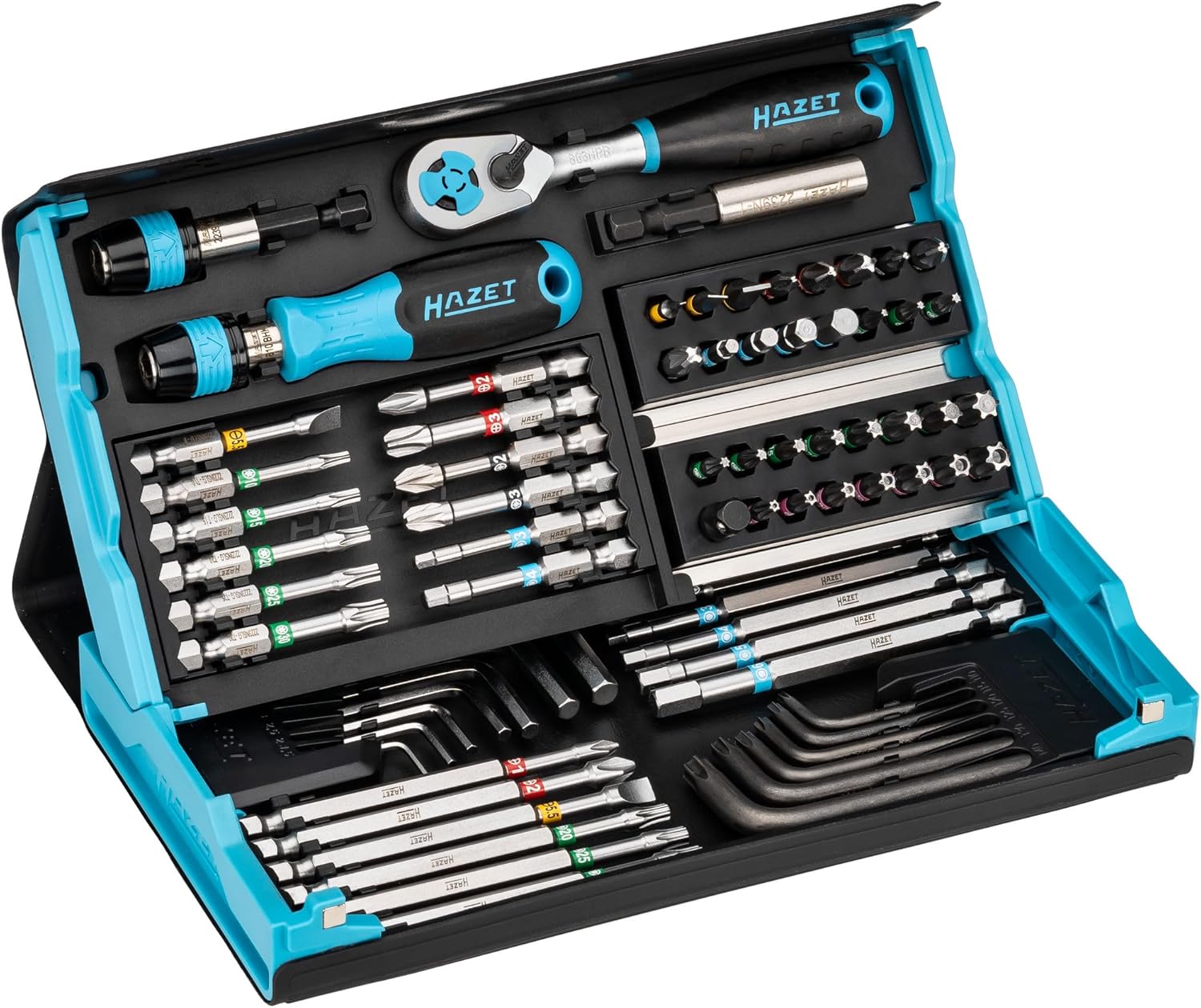 HAZET 2200SC-32 SmartCase Bit Set | 59-Piece Compact & Portable Foldable Set