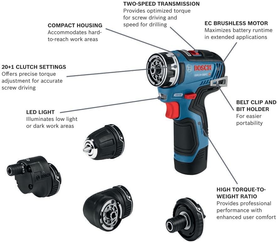 Bosch GSR12V-300FCB22 12V