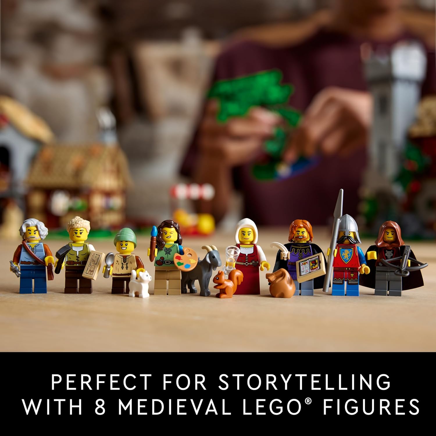 LEGO  Medieval Town Square: A Reimagined Classic Castle Set with Minifigures