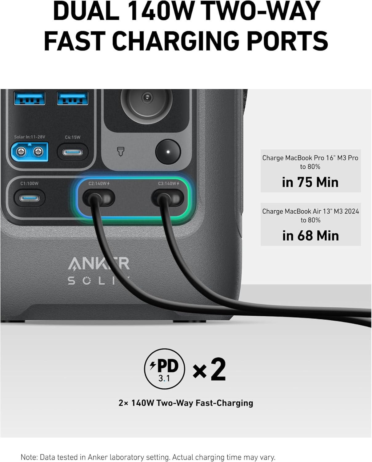 Anker SOLIX C300 DC Portable Power Station - 288Wh | 300W