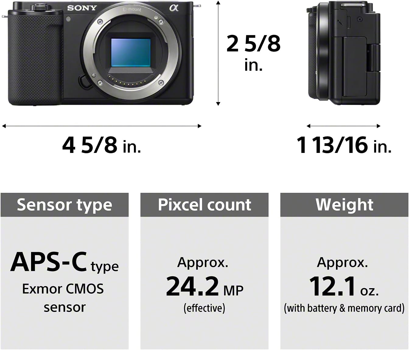 Sony Alpha ZV-E10 - APS-C Interchangeable Lens Mirrorless Vlog Camera Kit