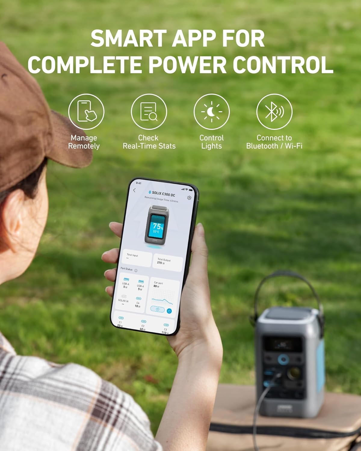 Anker SOLIX C300 DC Portable Power Station - 288Wh | 300W