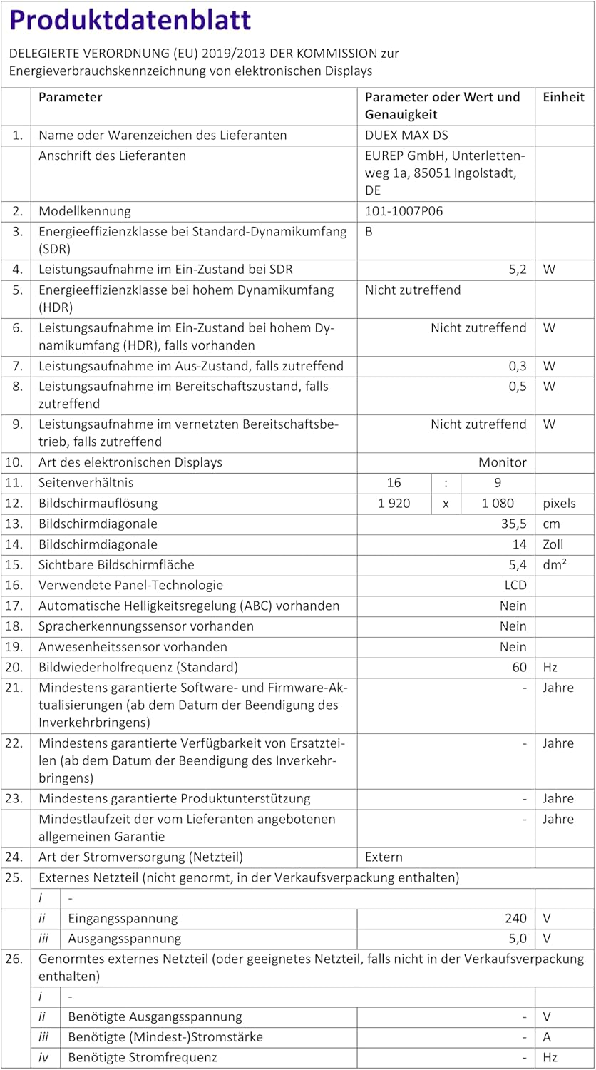 Duex Plus DS Portable Monitor