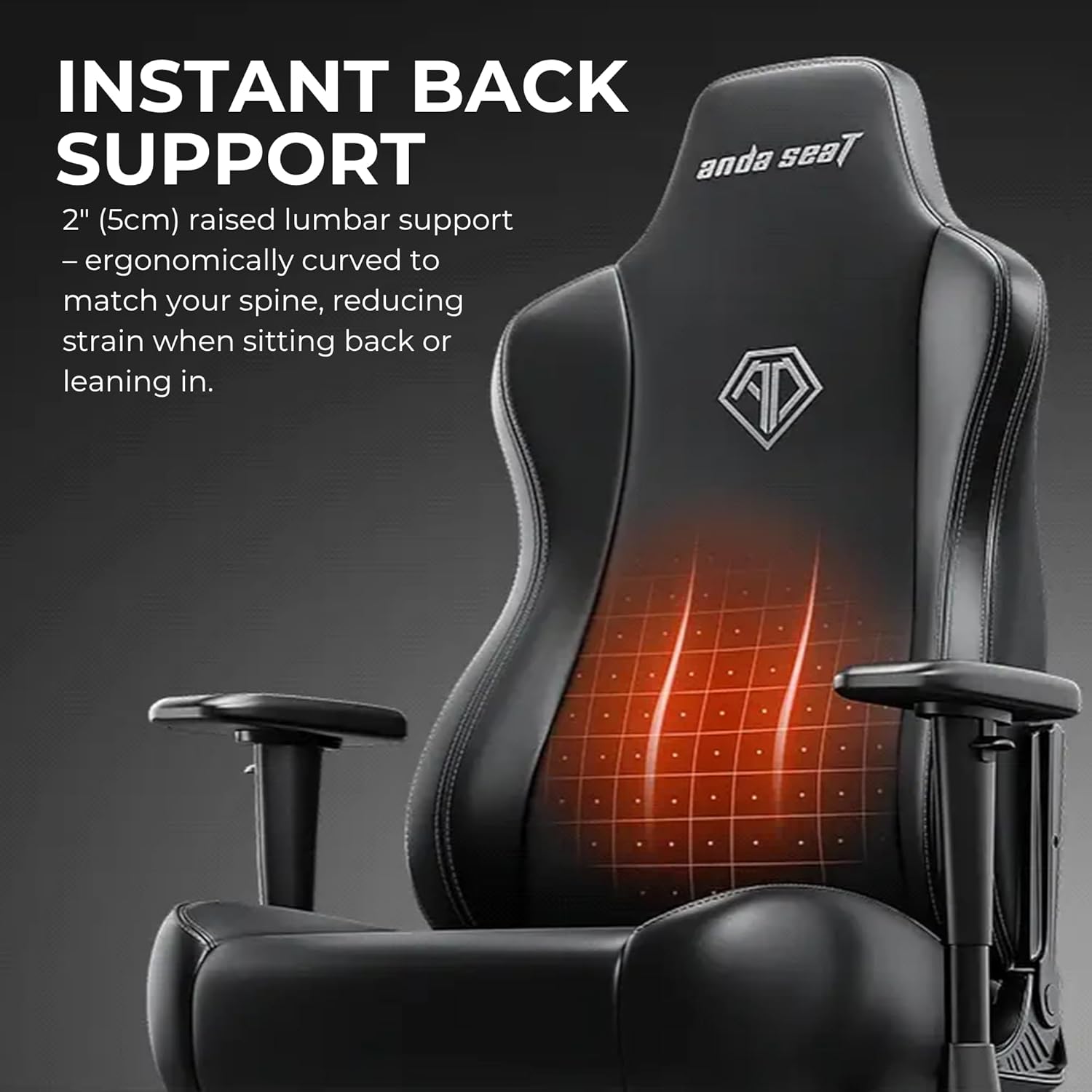 Anda Seat Novis Big & Tall Gaming Chair - Reclining Ergonomic Seat with Lumbar Support