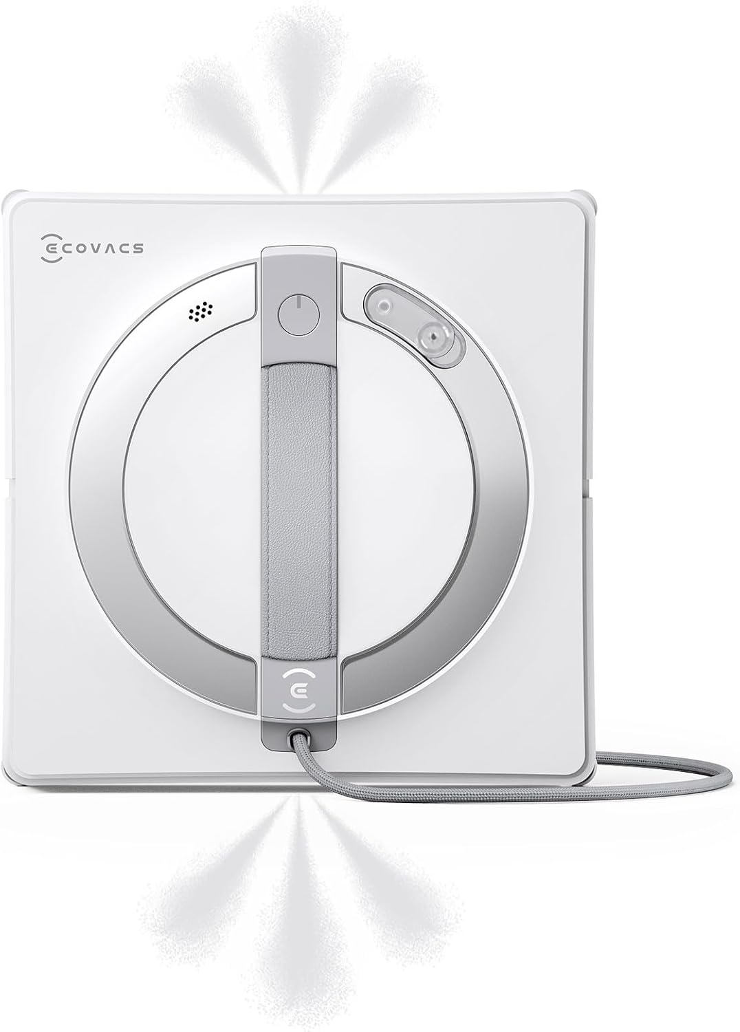 ECOVACS Winbot W2 Pro Window Cleaning Robot, 3-Nozzle Water Sprayer, 10-Level Protection System, Win-SLAM 4.0 Path Planning, Steady Climbing System, Edge Detection, App Control, White