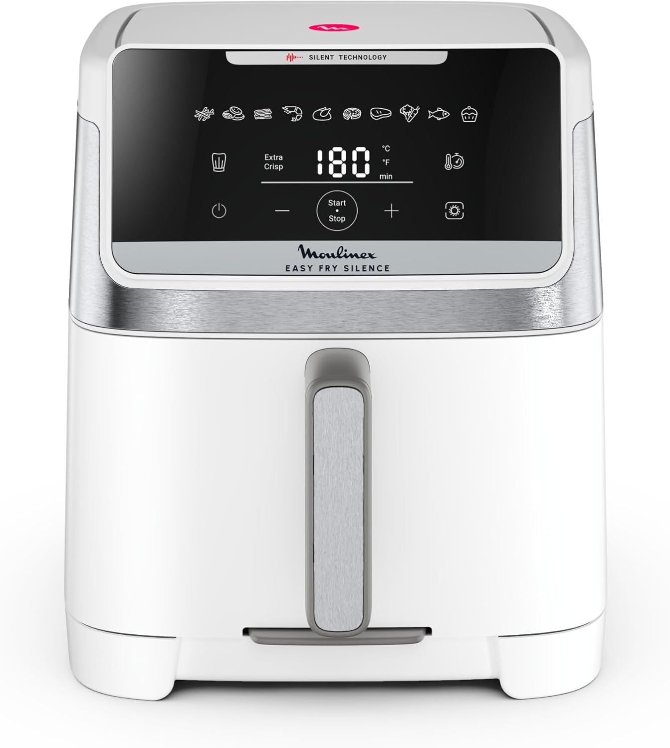 Moulinex Easy Fry Silence 7L, Quiet and Compact Air Fryer, Up to 8 People, Removable Front Panel