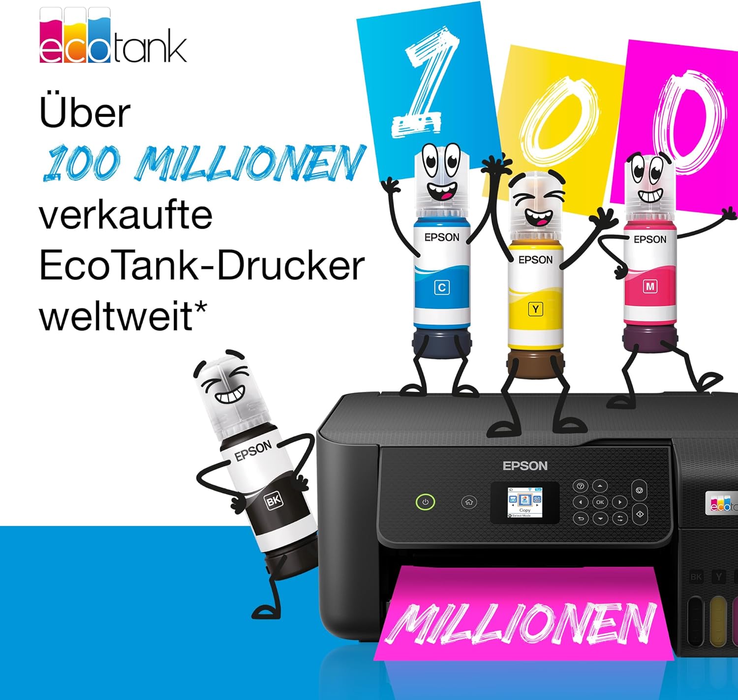 Epson EcoTank ET-4856 A4 Multifunction Wi-Fi Ink Tank Printer with a Included Stock of Inks up to 3 Years