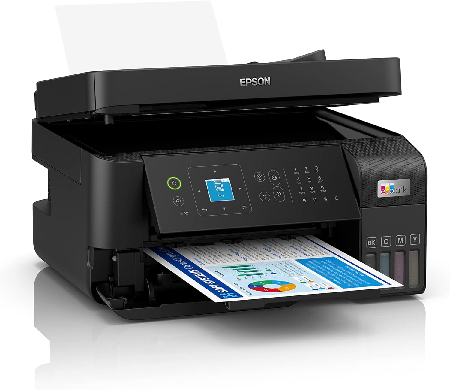 Epson EcoTank ET-4856 A4 Multifunction Wi-Fi Ink Tank Printer with a Included Stock of Inks up to 3 Years