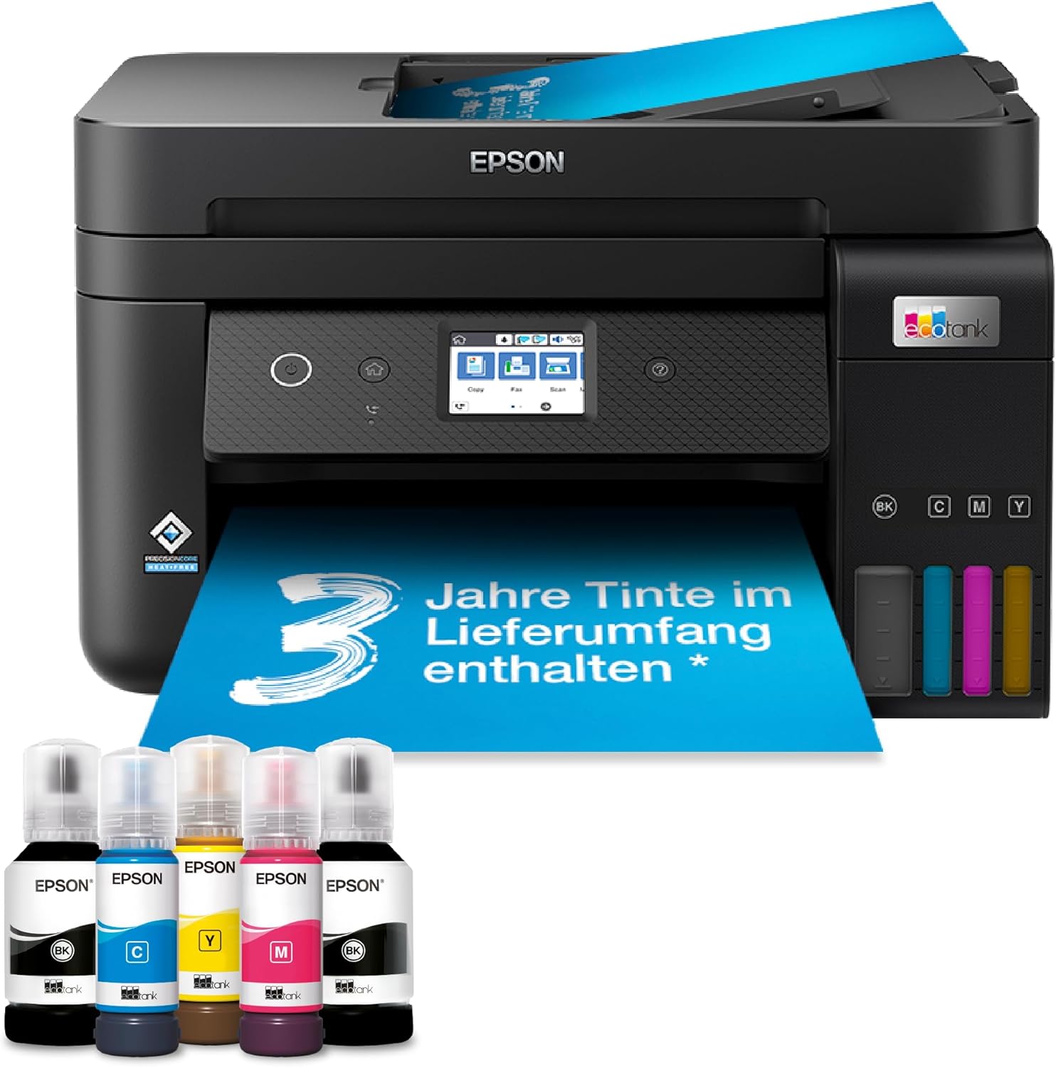 Epson EcoTank ET-4856 A4 Multifunction Wi-Fi Ink Tank Printer with a Included Stock of Inks up to 3 Years
