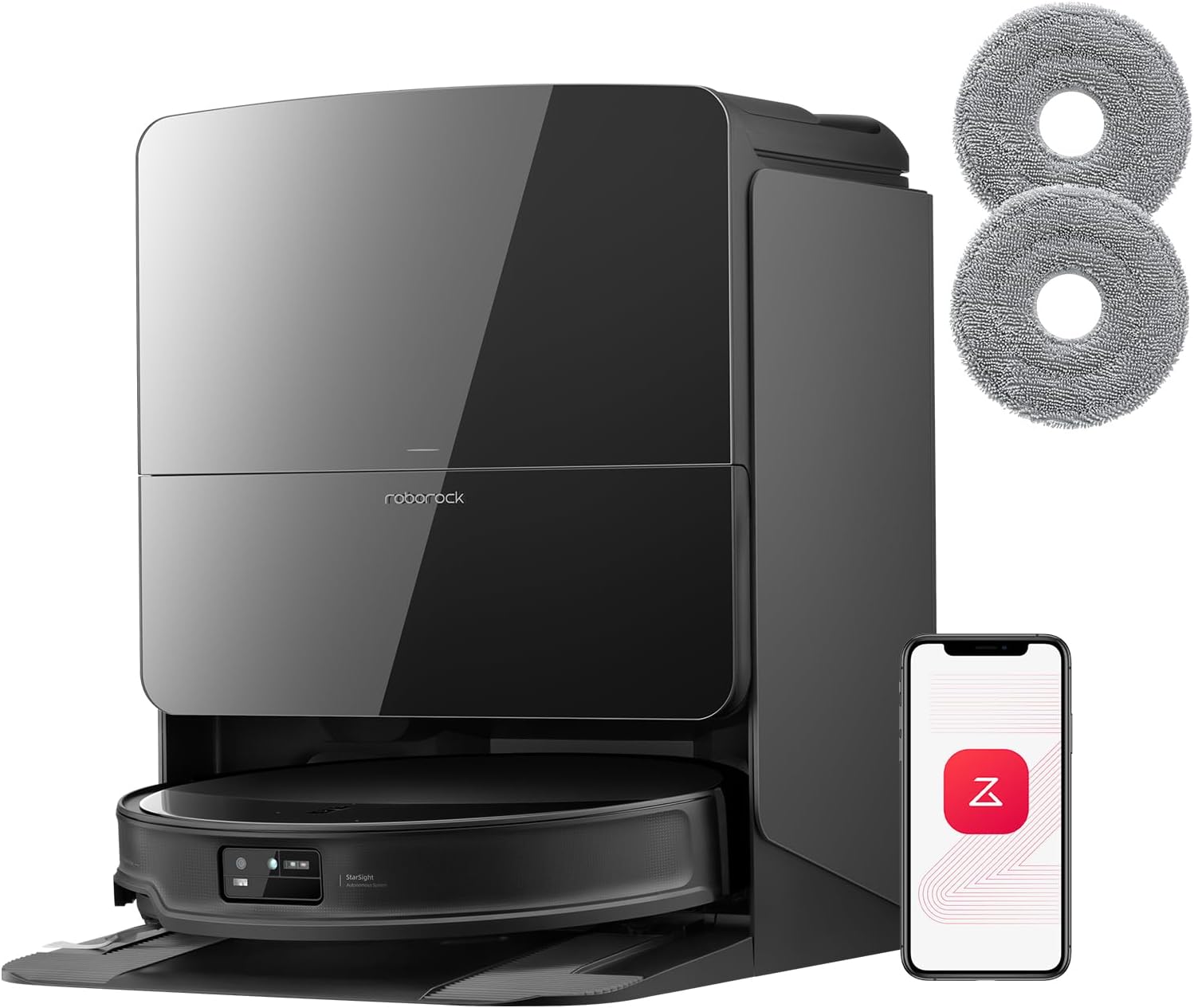 roborock Saros 10R Robot Vacuum Cleaner with Mop Function and Adjustable Mop, 22,000 Pa, 7.98 cm Ultra-Slim Design, StarSight System 2.0, Zero-Tangle System