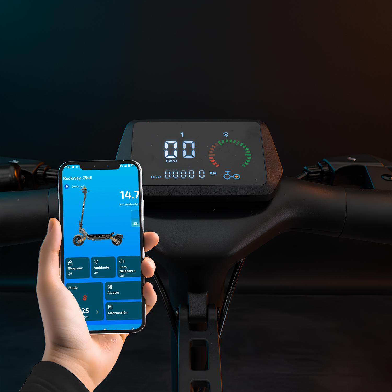 SmartGyro Rockway EVO, Potencia Máxima 800W, Potencia Nominal 500W, Carga 140 kg, 13000 mAh, 25 km/h, 50 km Autonomía