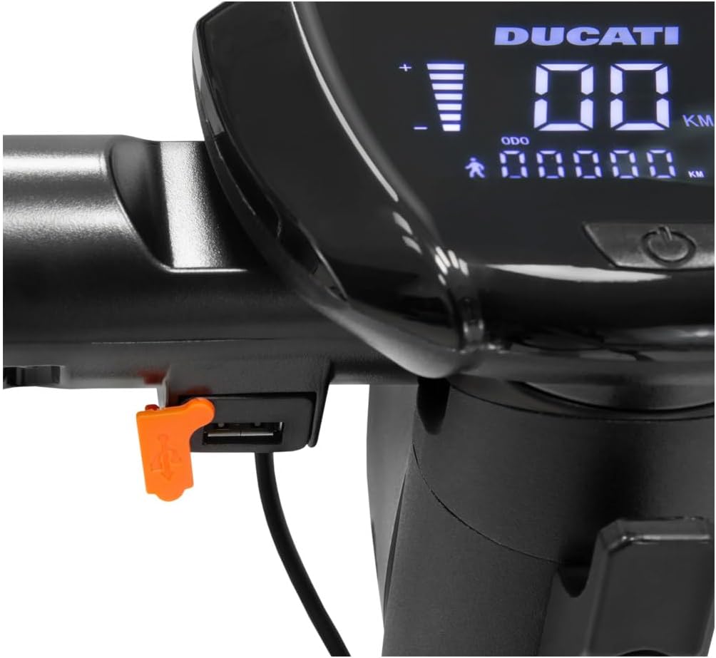 Ducati Racing E-Scooter Pro-III R, Electric Scooter with Integrated Directional Arrows, Pirelli 10 Wheels, Range 50 km, Motor 350 W, Battery 468 WH, Double Disc Brake